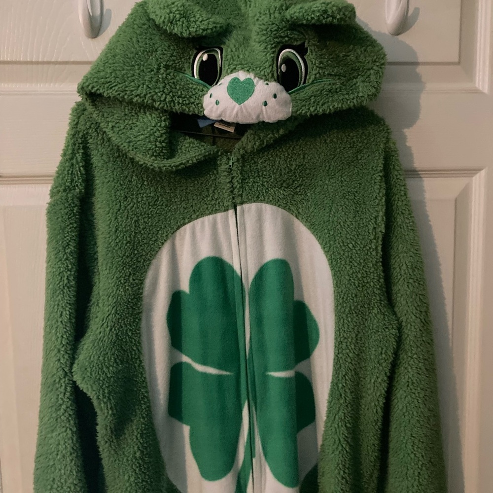 Carebear good luck Shamrock Hooded Onesie